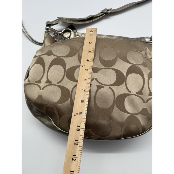 COACH Signature Large Tan Hobo Shoulder Bag 12676 - Picture 13 of 16